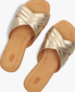 UGG en slippers w kenleigh slide goud Clearance