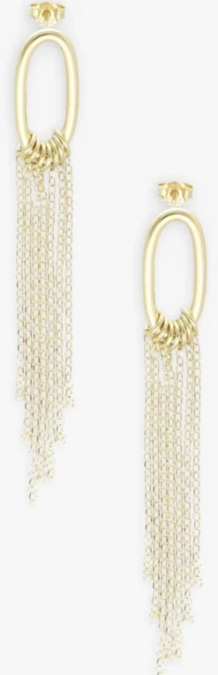 LOTT. GIOIELLI sieraad cl earring oval tube chain goudkleurig Outlet