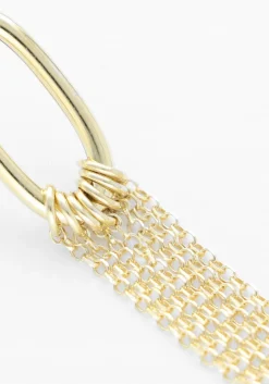 LOTT. GIOIELLI sieraad cl earring oval tube chain goudkleurig Outlet