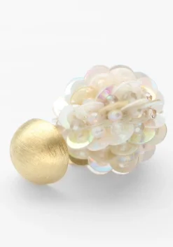 LOTT. GIOIELLI oorbellen fine sequin globe s goudkleurig Sale