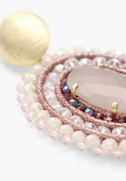 LOTT. GIOIELLI oorbellen filled oval 3 rimgs with stone l goudkleurig Clearance