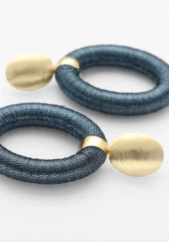 LOTT. GIOIELLI oorbellen oval with bead threated l goudkleurig