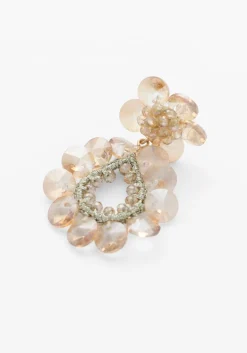 LOTT. GIOIELLI oorbellen flower double drop goudkleurig Outlet