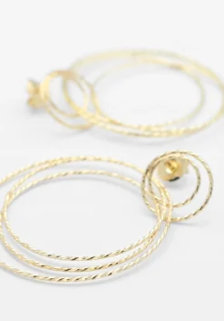 LOTT. GIOIELLI sieraad triple hoops glow l goudkleurig Sale