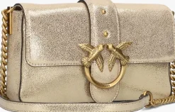 PINKO schoudertas love one mini slouchy goudkleurig Outlet