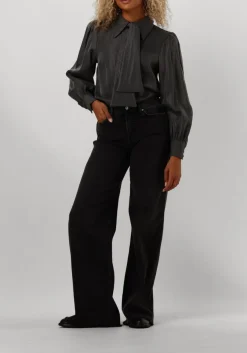 7 FOR ALL MANKIND grijze wide jeans lotta luxe vintage topline with raw cut grijs New