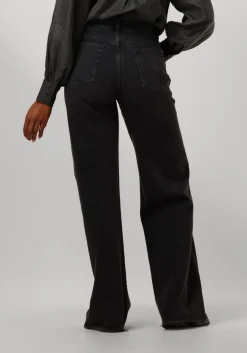 7 FOR ALL MANKIND grijze wide jeans lotta luxe vintage topline with raw cut grijs New