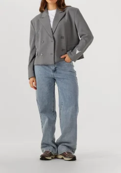 ALIX THE LABEL grijze blazer double breasted blazer grijs Outlet