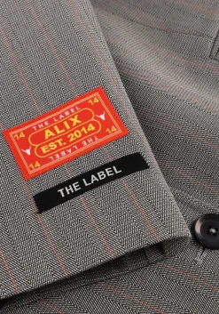 ALIX THE LABEL grijze blazer ladies woven classy grandad blazer grijs Outlet