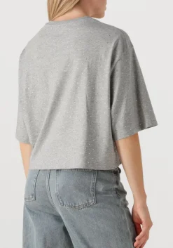 ALIX THE LABEL grijze blouses ladies knitted studded t-shirts grijs Hot