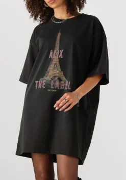 ALIX THE LABEL grijze mini jurk ladies knitted paris t-shirt dress grijs Clearance
