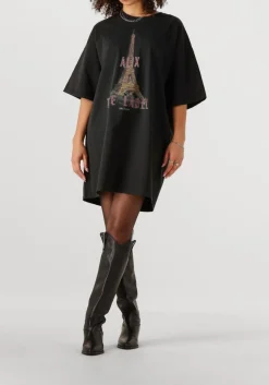 ALIX THE LABEL grijze mini jurk ladies knitted paris t-shirt dress grijs Clearance