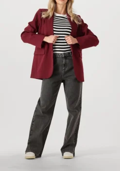 ALIX THE LABEL grijze straight leg jeans ladies woven relaxed denim pants grijs Best