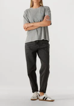 ALIX THE LABEL grijze t-shirt ladies knitted print t-shirt grijs Clearance