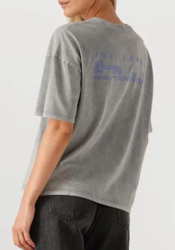 ALIX THE LABEL grijze t-shirt ladies knitted print t-shirt grijs Clearance