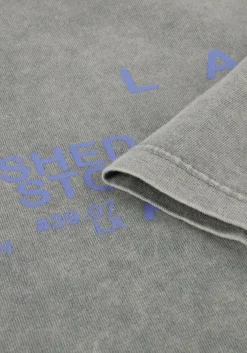 ALIX THE LABEL grijze t-shirt ladies knitted print t-shirt grijs Clearance