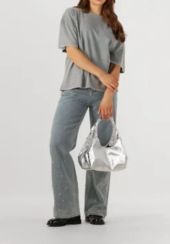 ALIX THE LABEL grijze t-shirt ladies knitted print t-shirt grijs Clearance