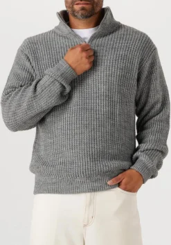 AMERICAN VINTAGE grijze trui crashway half zip h grijs Discount