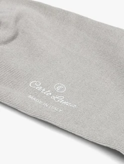 CARLO LANZA grijze sokken 100 classico grijs Sale