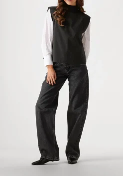 CO'COUTURE grijze gilet kaya rib turtleneck vest grijs Discount