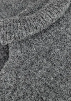 CO'COUTURE grijze trui coralie roll knit grijs