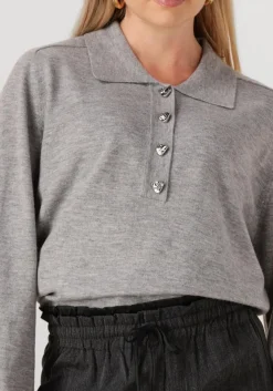 CO'COUTURE grijze trui mila polo knit grijs Clearance