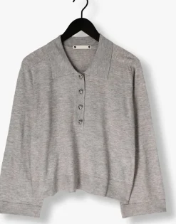 CO'COUTURE grijze trui mila polo knit grijs Clearance