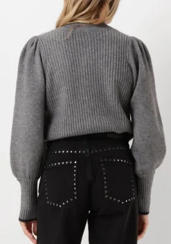 CO'COUTURE grijze trui row puff knit grijs Hot