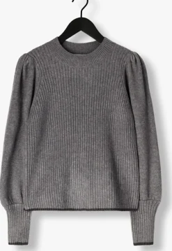 CO'COUTURE grijze trui row puff knit grijs Hot