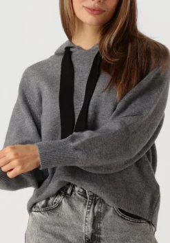 CO'COUTURE grijze trui row hoodie knit grijs Outlet