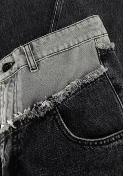 CO'COUTURE grijze wide jeans grey mix block long jeans grijs Online