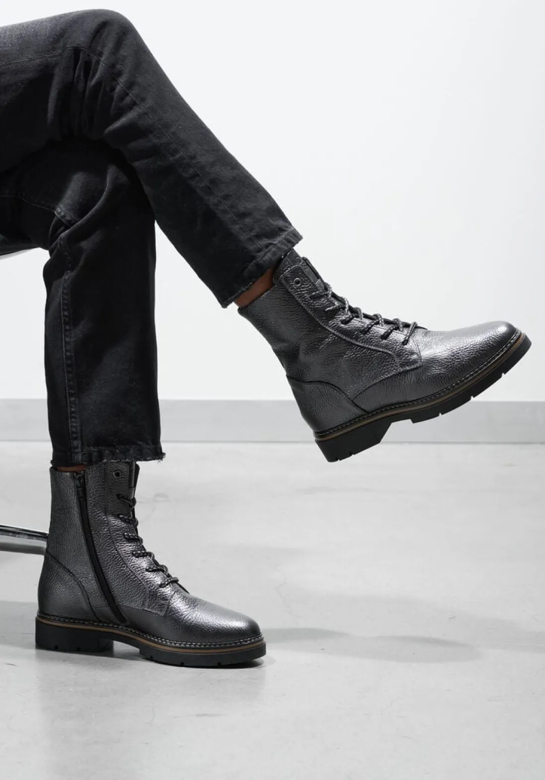 DL SPORT grijze veterboots 6376 grijs Sale