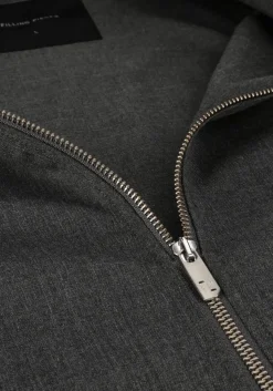 FILLING PIECES grijze overshirts coach jacket twill wool grijs