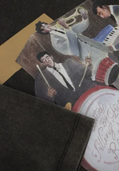 FILLING PIECES grijze t-shirt t-shirt band grijs Discount