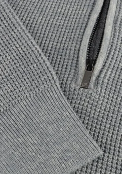 GENTILUOMO grijze trui turtle zip grijs Hot