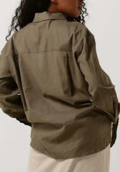 GESTUZ grijze blouses lizagz oz linen shirt grijs