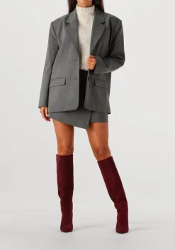 GESTUZ grijze minirok gzpaula melange mw wrap skirt grijs Discount