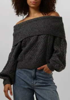 GESTUZ grijze trui adiegz off shoulder grijs Best