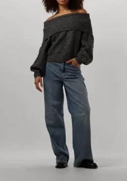 GESTUZ grijze trui adiegz off shoulder grijs Best