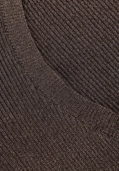 GESTUZ grijze t-shirt silvigz deep back blouse grijs