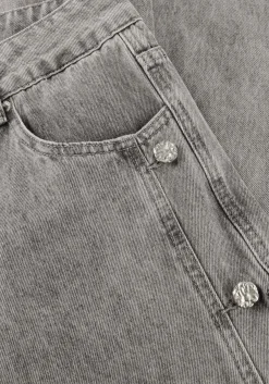HAUTE L'AMITIÉ grijze haute l'amitié wide jeans side panel button tall jeans grijs Discount
