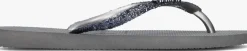 HAVAIANAS grijze teenslippers kids slim glitter ii grijs Discount