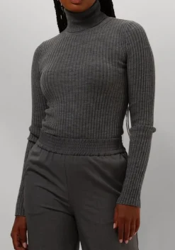 HERSKIND grijze coltrui bob blouse grijs Clearance