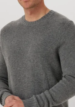 LEURINK KNIT grijze trui rifredo o-neck grijs Discount