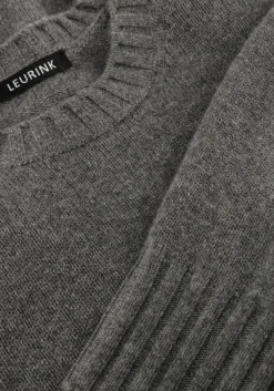 LEURINK KNIT grijze trui rifredo o-neck grijs Discount