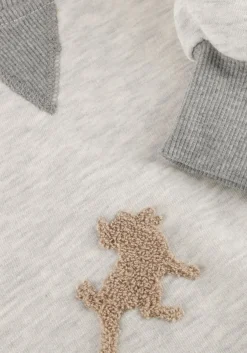 LOIS JEANS grijze sweater cropp over lichtgrijs Clearance