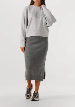 MOS MOSH grijze midirok mmbryndis knit skirt grijs Clearance