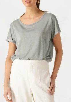 MOS MOSH grijze t-shirt mmkay tee grijs Online