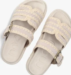 MOU grijze slippers bio sandal buckle strap grijs Outlet