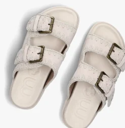 MOU grijze slippers low bio sandal 2buckles monoch grijs Sale